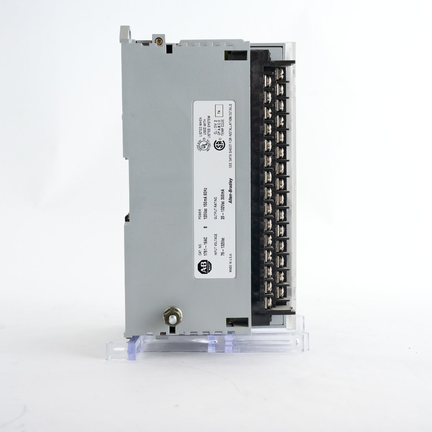 Allen Bradley 1791-16AC /B Block I/O Remote Module 120VAC 150mA 60Hz 179116AC