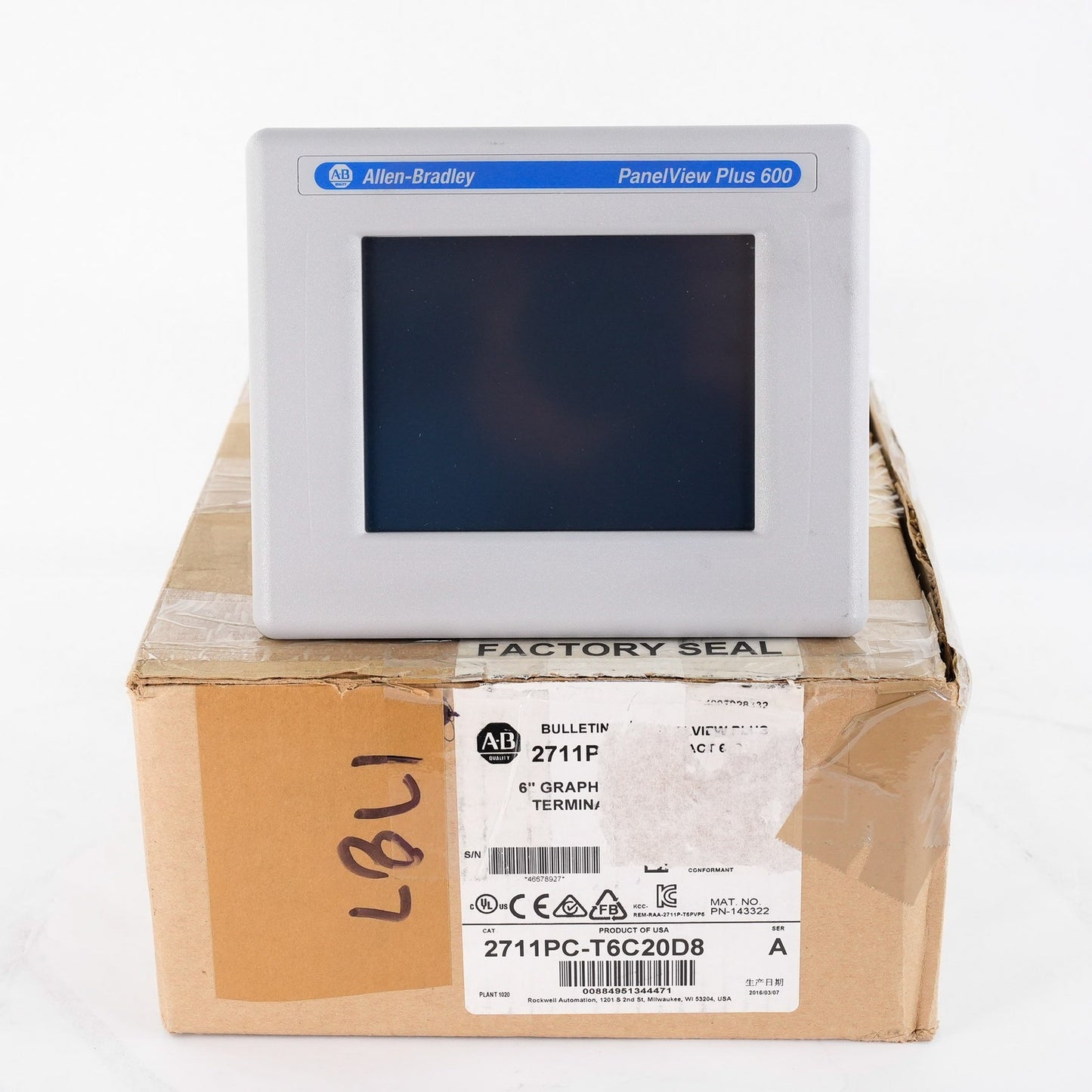 Allen Bradley 2711PC-T6C20D8 /A PanelView Plus Compact 600 Display - Refurbished