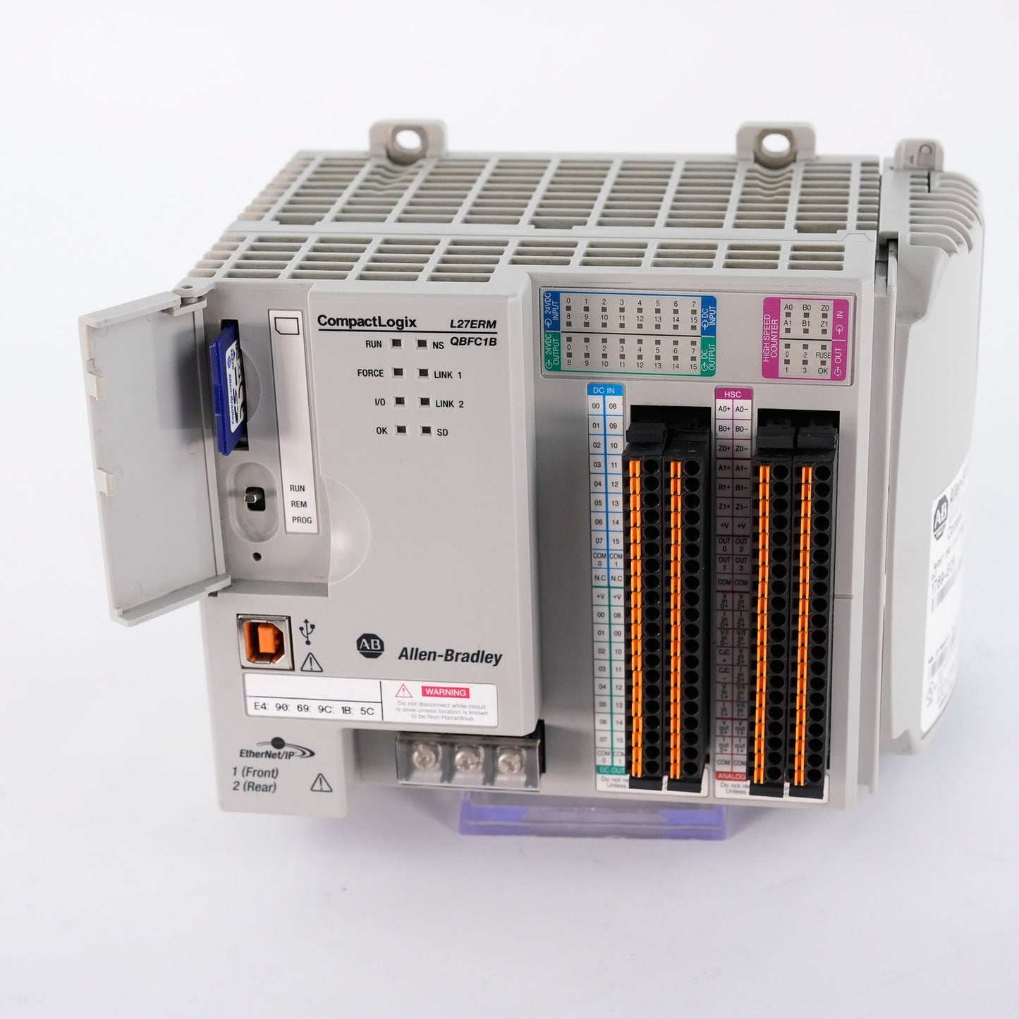 Allen Bradley CompactLogix 1769-L27ERM-QBFC1B Controller 24VDC 1769L27ERMQBFC1B