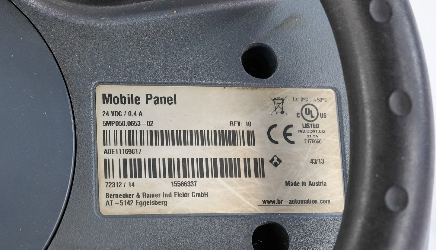 B&R Automation 5MP050.0653-02 Mobile Panel 6.5" VGA TFT Color Display Rev IO