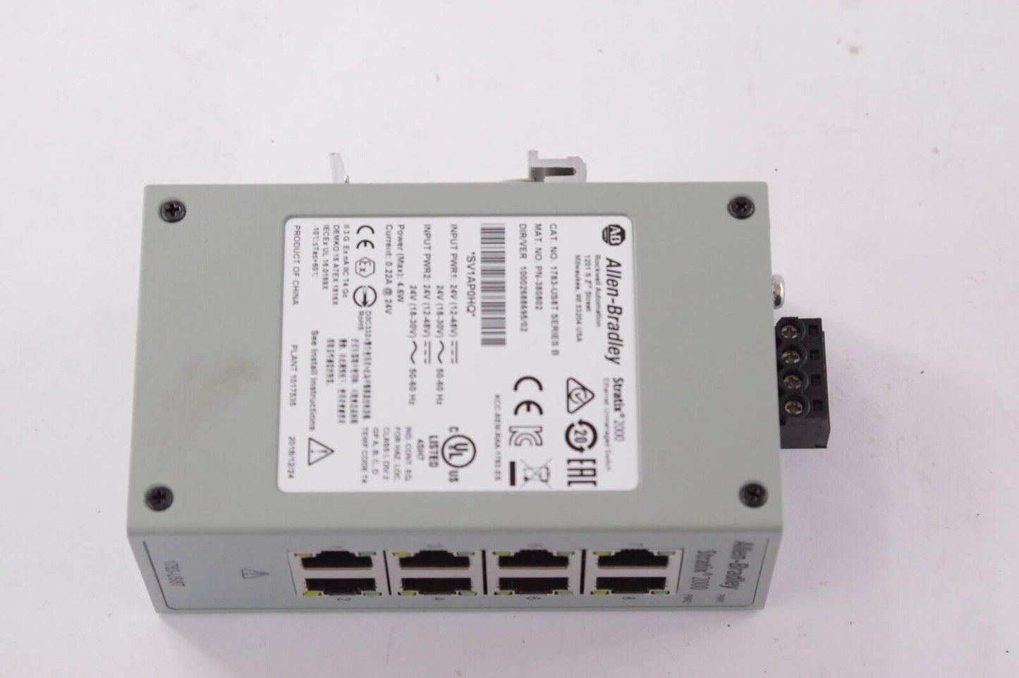 Allen Bradley 1783-US8T / 1783US8T Ser B Stratix 2000 Ethernet Unmanaged Switch