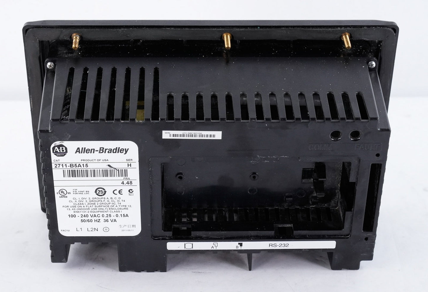 Allen Bradley 2711-B5A15 /H FRN 4.48 PanelView 550 Keypad Touch 2711B5A15