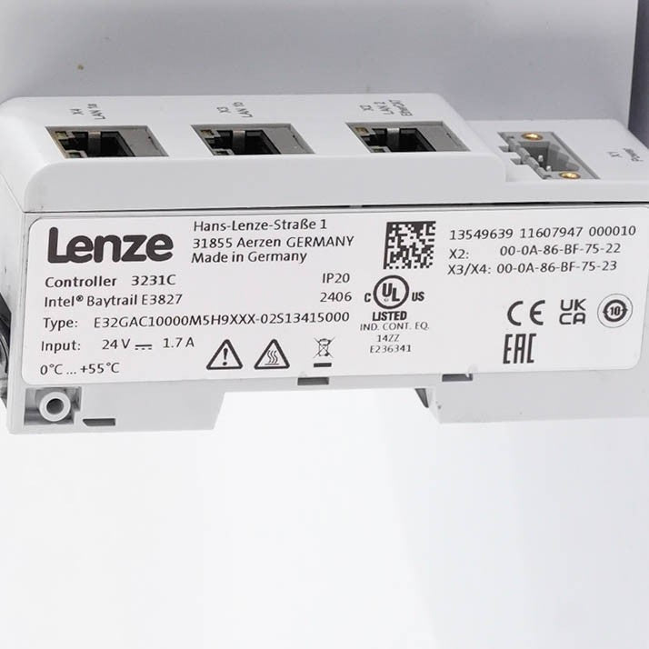 Lenze E32GAC10000M5H9XXX-02S13415000 E3827 Controller 3200C PLC