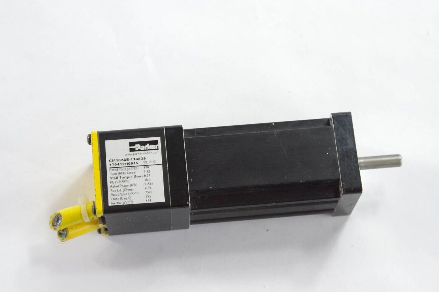 Parker Servo CM162AE-114839 Motor 170412N0015 REV C