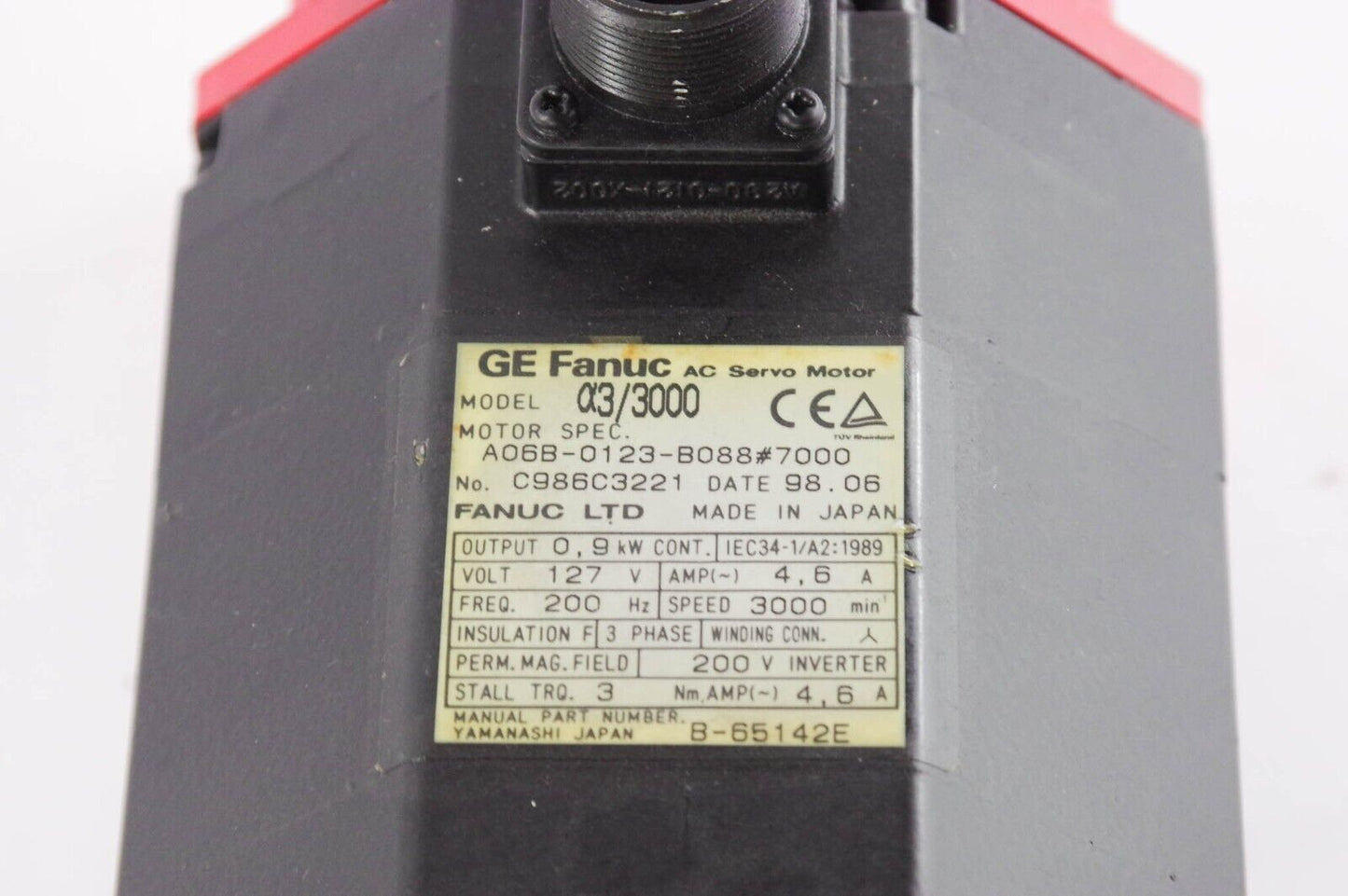 GE Fanuc a3/3000 A06B-0123-B088#7000 / A06B0123B088 #7000 AC Servo Motor