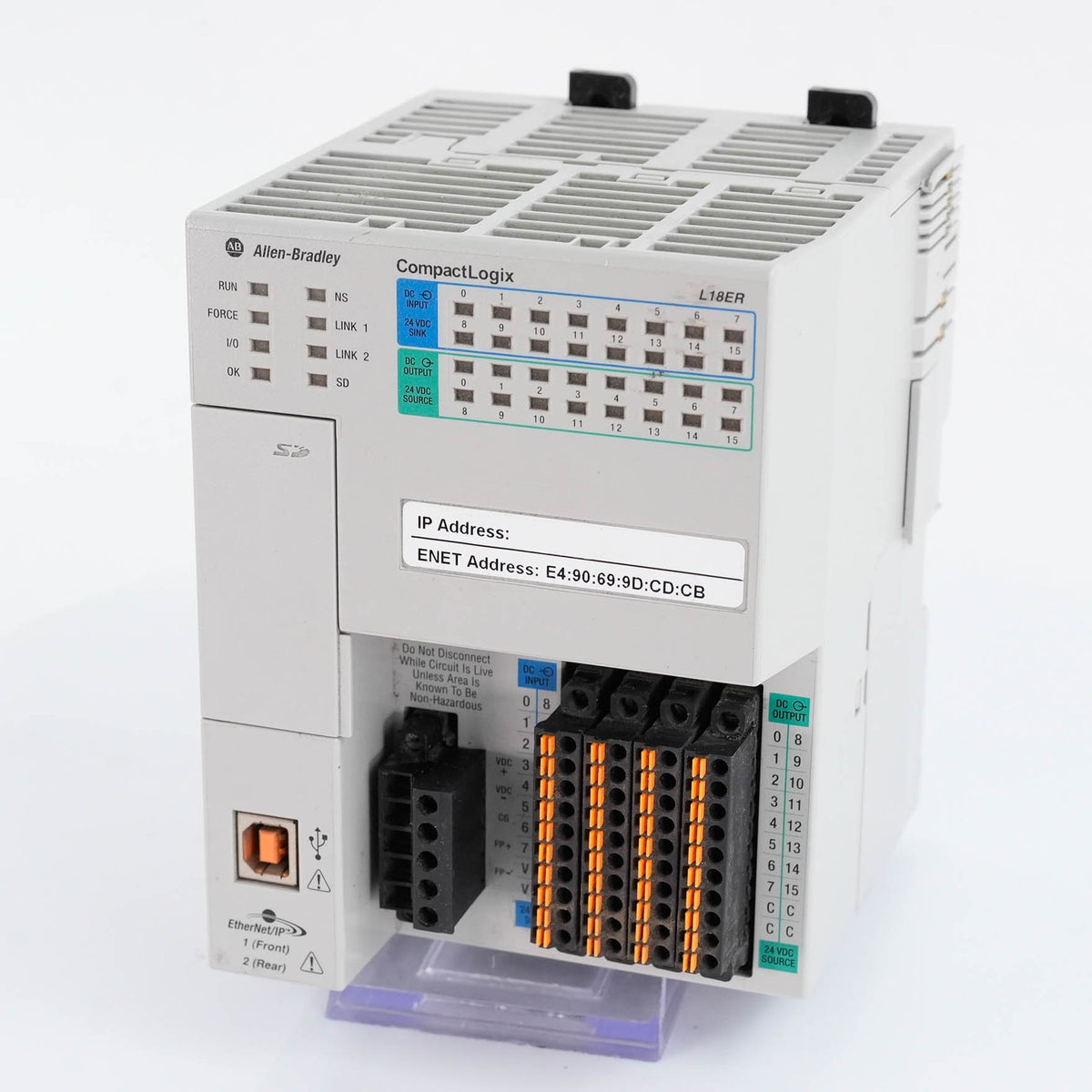 Allen Bradley 1769-L18ER-BB1B Ser A CompactLogix 5370 L1 Controller 24VDC