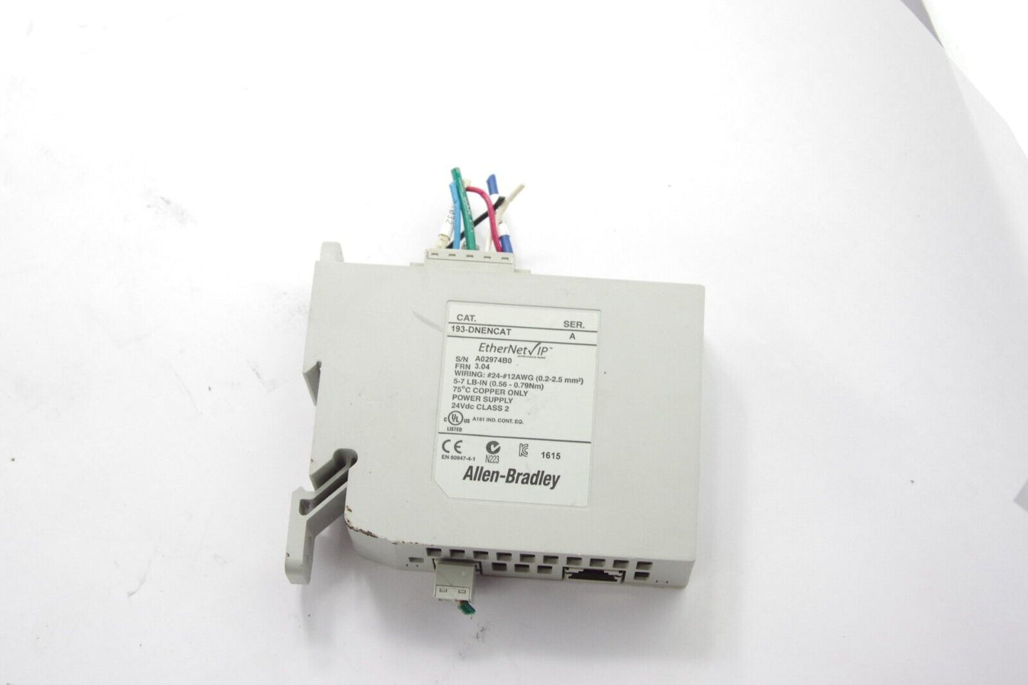 Allen Bradley 193-DNENCAT SER. A Communications Auxiliary, EtherNet/IP