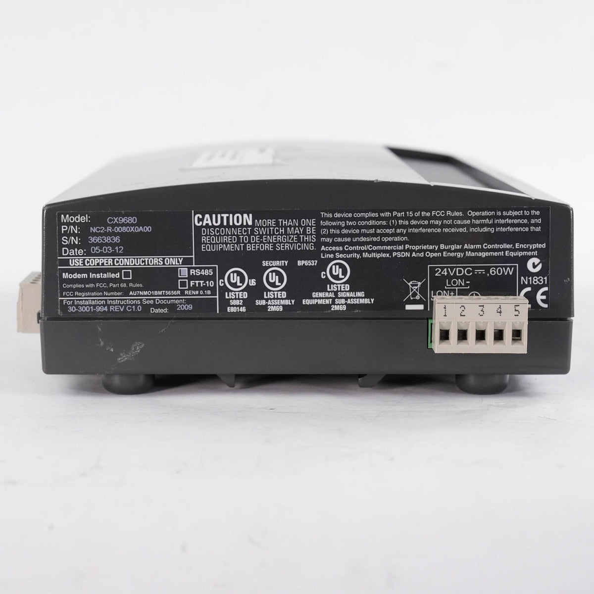 Andover NetController II CX9680 NC2-R-0080X0A00 8 Node Controller XDriver Alarms