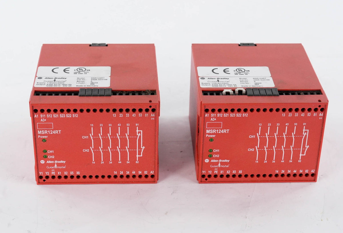 Allen Bradley 440R-G23108 Ser A Guardmaster Safety Relay MSR124RT 24V AC/DC