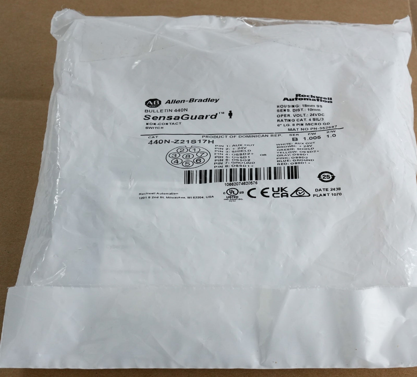 Allen Bradley 440N-Z21S17H Guardmaster Non Contact Switch - Sealed Surplus