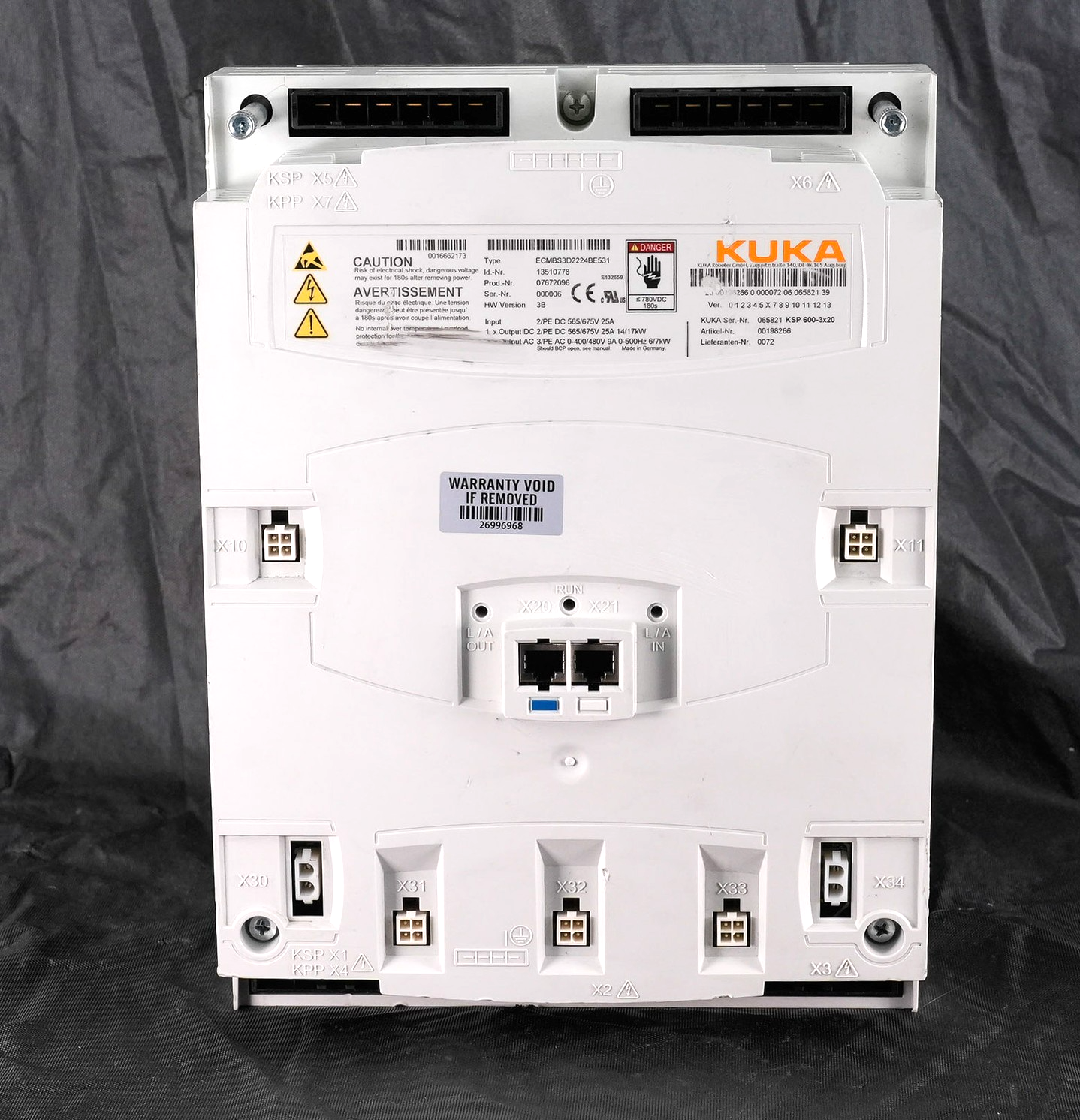 Kuka KSP 600-3x20 ECMBS3D2224BE531 Servo Drive Module KSP600-3x20