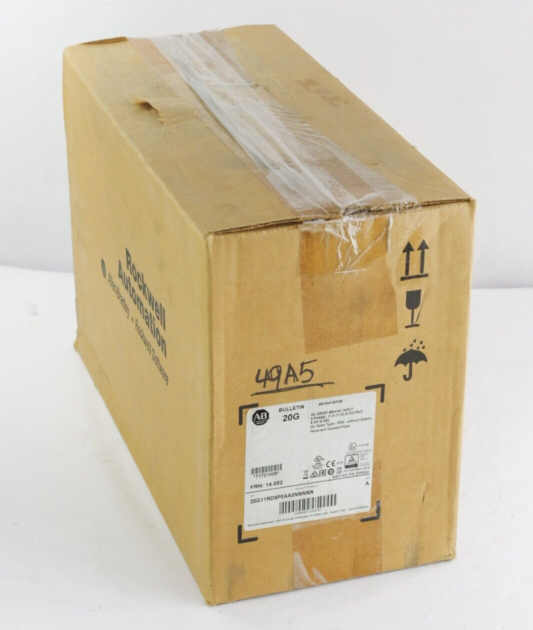 Allen Bradley 20G11RD8P0AA0NNNNN /A PowerFlex 755 AC Drive 5hp - Open Box