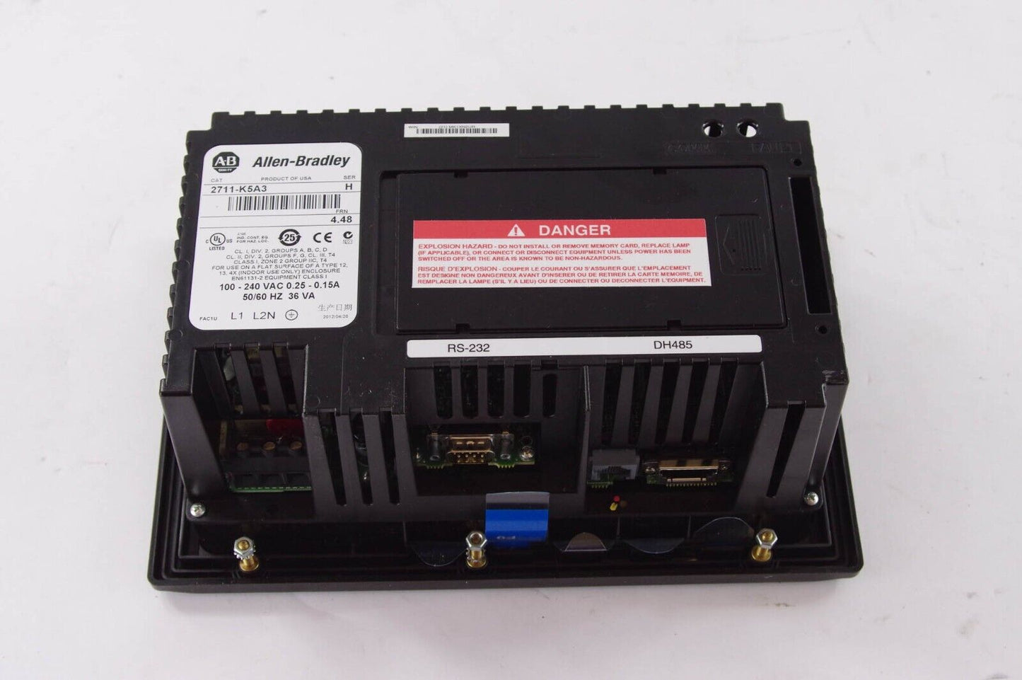 Allen Bradley 2711-K5A3 / 2711K5A3 Ser H PanelView 500 100-240VAC 50/60Hz 36VA