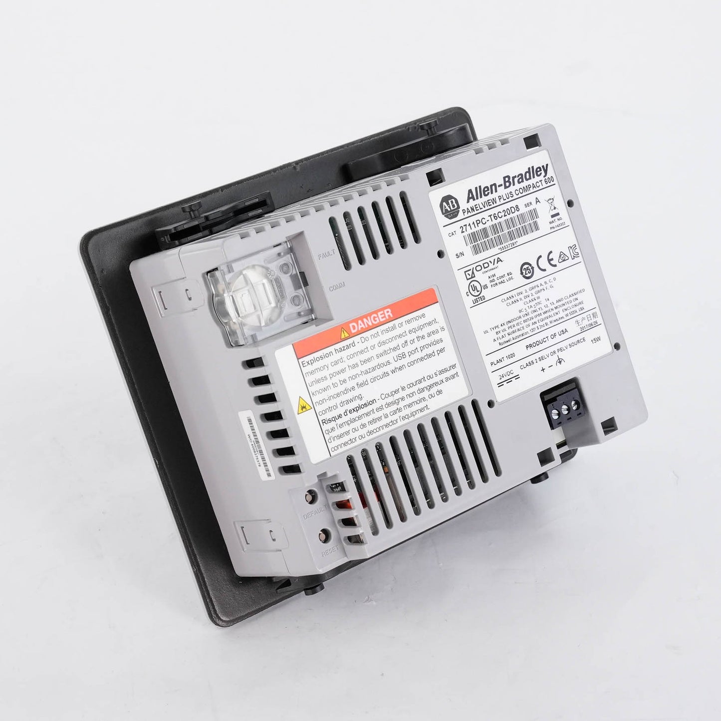 Allen Bradley 2711PC-T6C20D8 Ser A PanelView Plus 6 Compact 600 Touch 24VDC