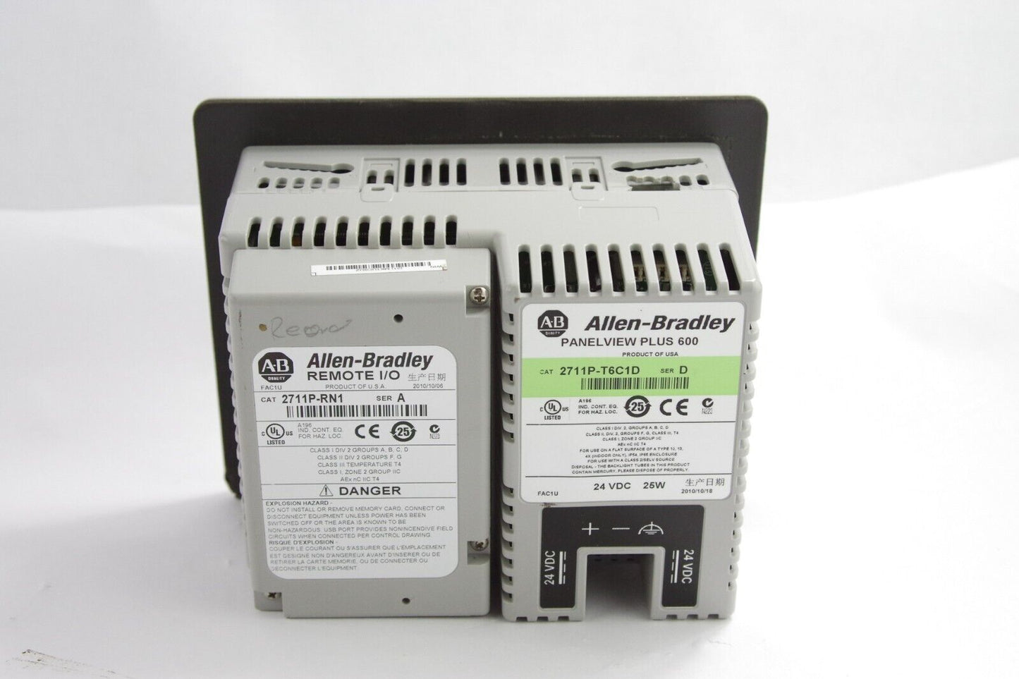 Allen Bradley 2711P-T6C1D Ser D PanelView Plus 600 + 2711P-RN1