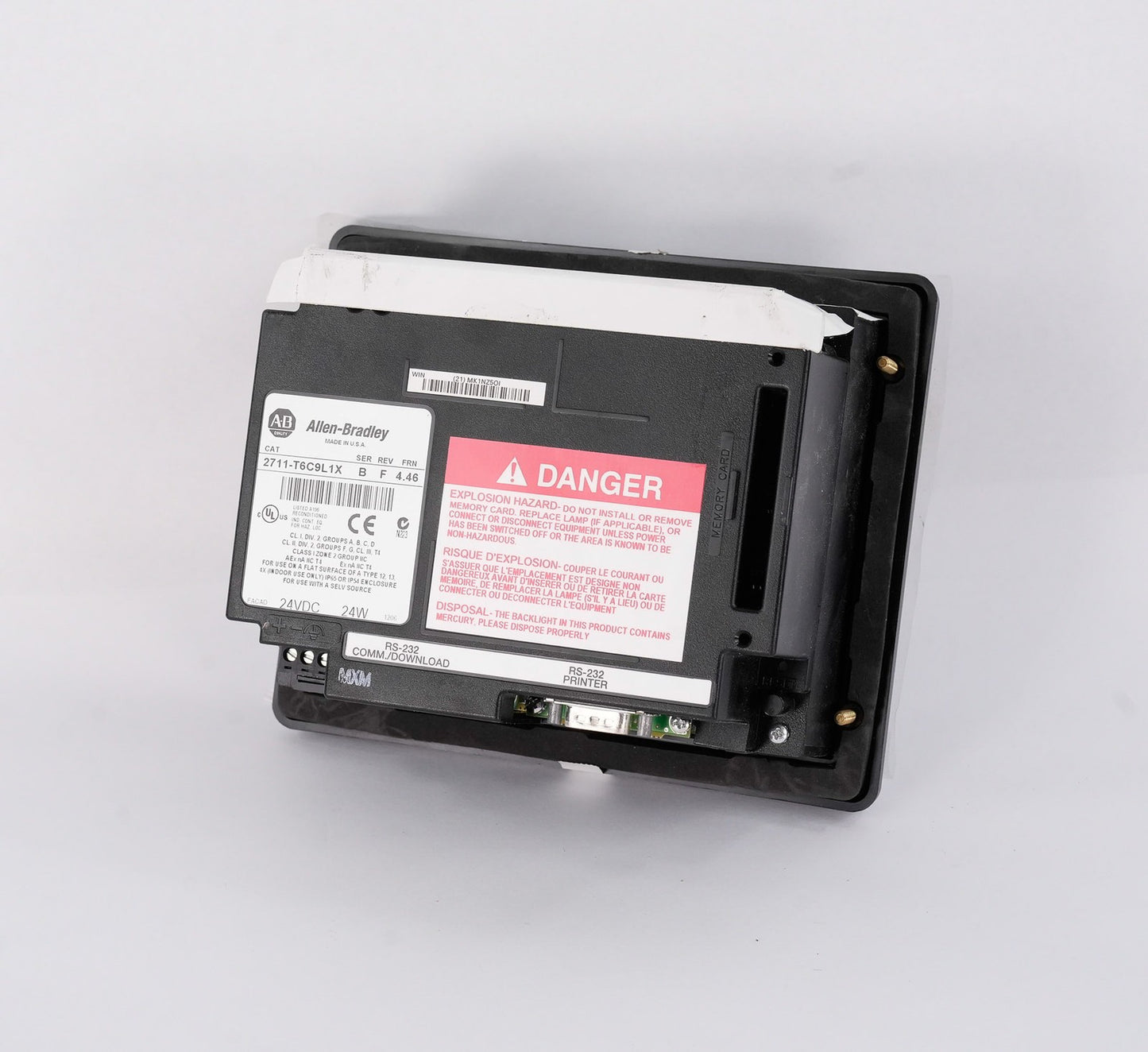 Allen Bradley 2711-T6C9L1 /B PanelView 600 HMI 2711-T6C9L1X Lightly Used