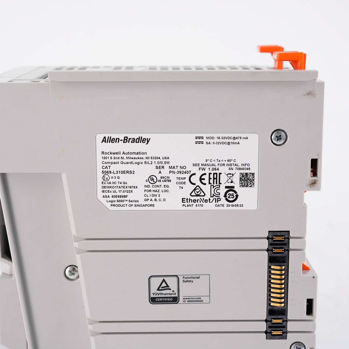 Allen Bradley 5069-L310ERS2 /A Compact GuardLogix SIL2 Safety Controller