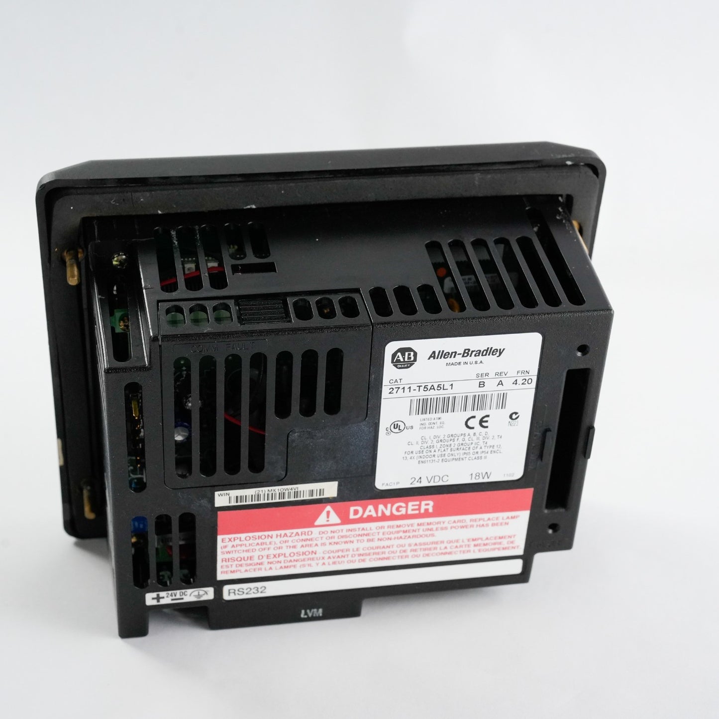Allen Bradley 2711-T5A5L1 /B Rev A PanelView 550 24VDC Terminal - Refurbished