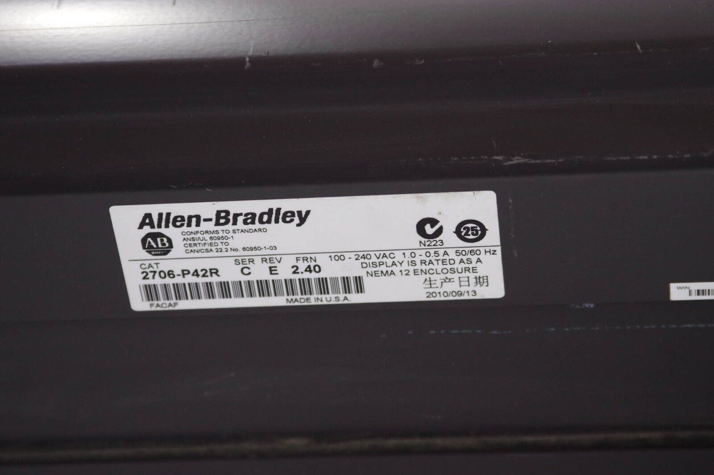 ALLEN-BRADLEY LED MESSAGE DISPLAY 2706-P42R SERIES C