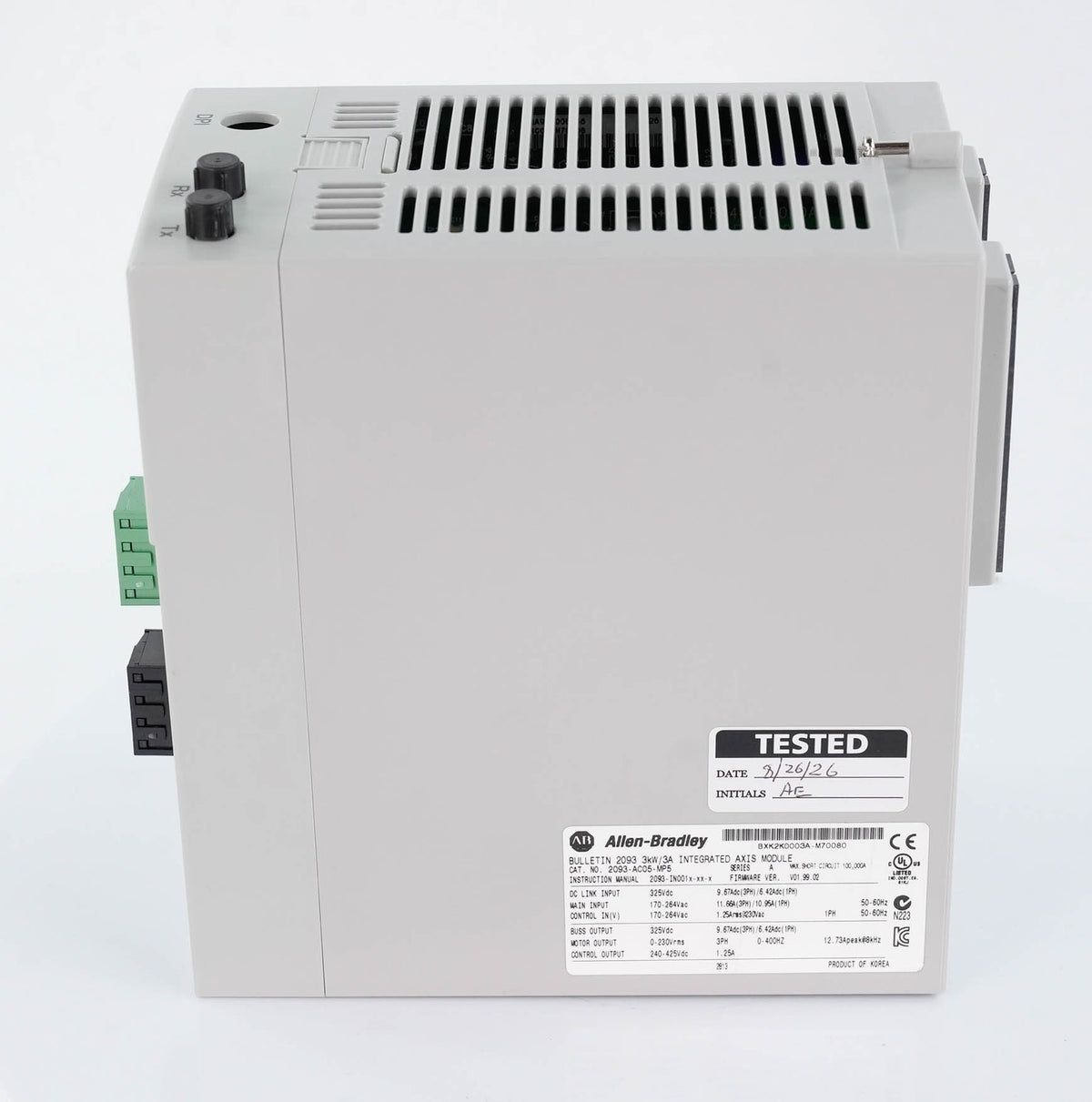Allen-Bradley 2093-AC05-MP5 Kinetix 2000 3kw/3A Intergrated Axis Module Open Box