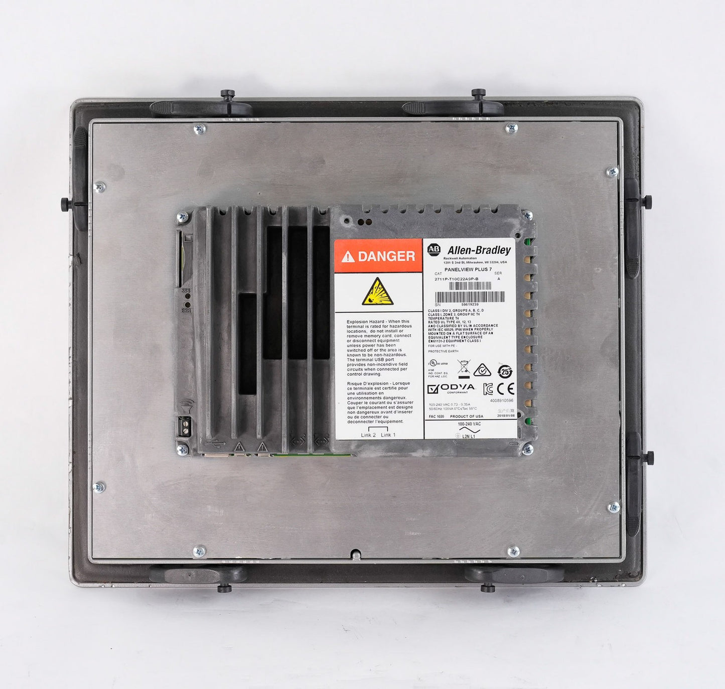 Allen Bradley 2711P-T10C22A9P-B /A PanelView Plus 7 Terminal Cleaver Brooks Hawk