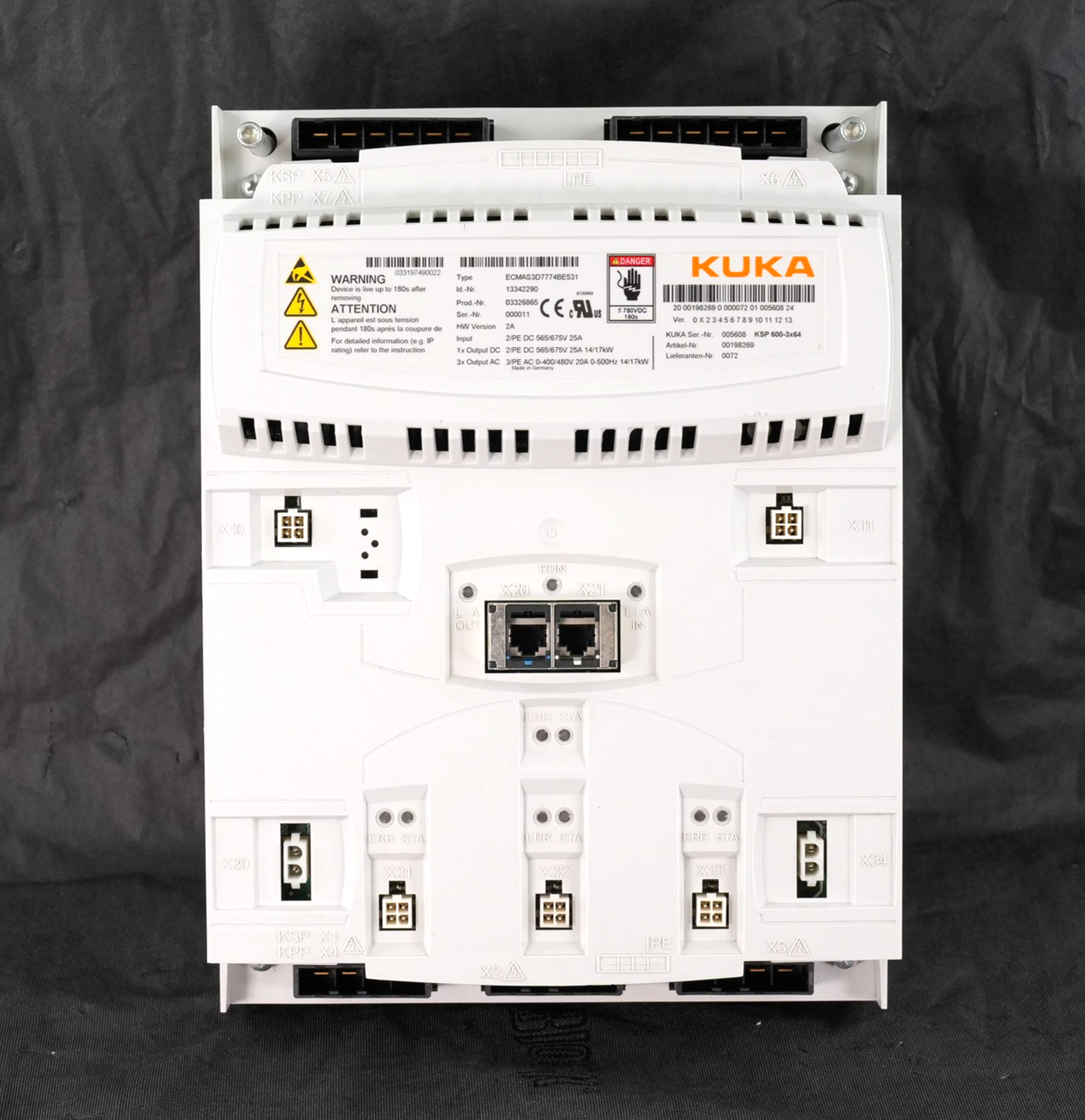 Kuka KSP 600-3x64 ECMAS3D7774BE531 Servo Drive 480V 17kW KSP6003x64 + Warranty