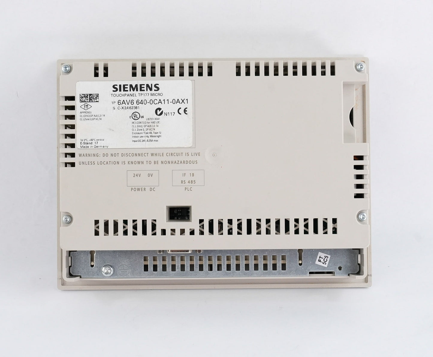 Siemens 6AV6640-0CA11-0AX1 Touchpanel TP177 Micro 6AV66400CA110AX1