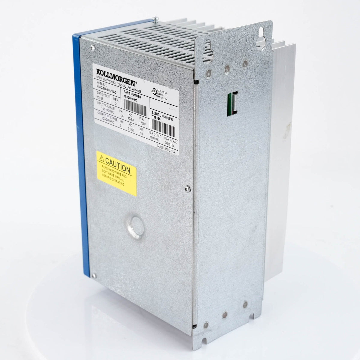 Kollmorgen MMC-SD-2.0-230-D Smart Drive Servo Amplifier 230VAC MMCSD20230D 2.0A
