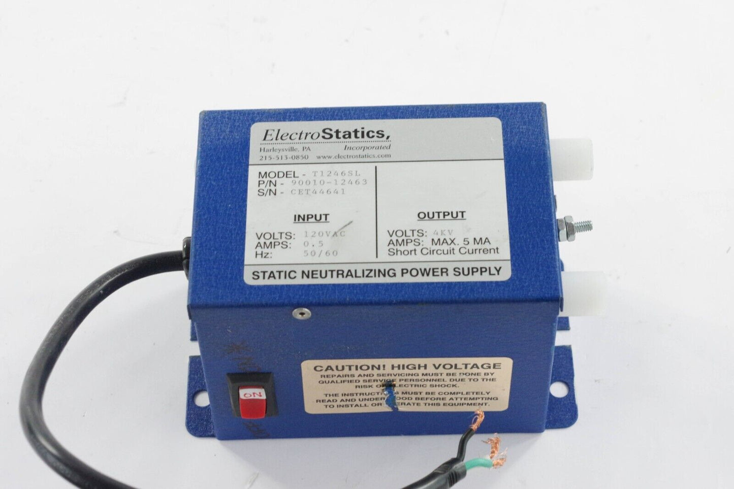 ElectroStatics Neutralizing Power Supply T1246SL 90010-12463