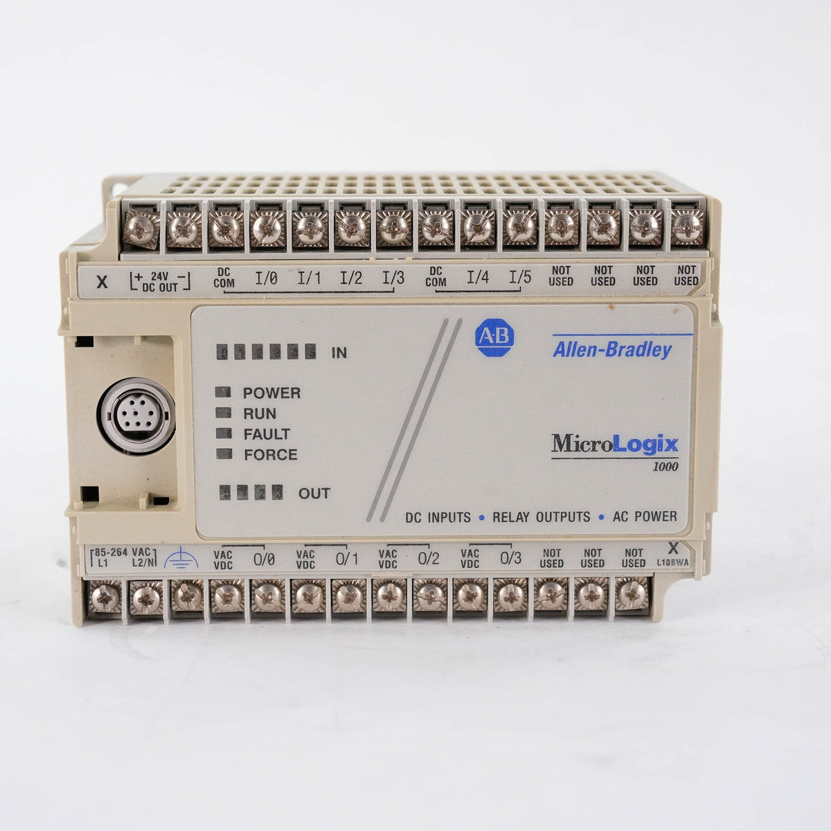 Allen Bradley 1761-L10BWA Ser E MicroLogix 1000 PLC 6 In 24VDC 4 Relay Out
