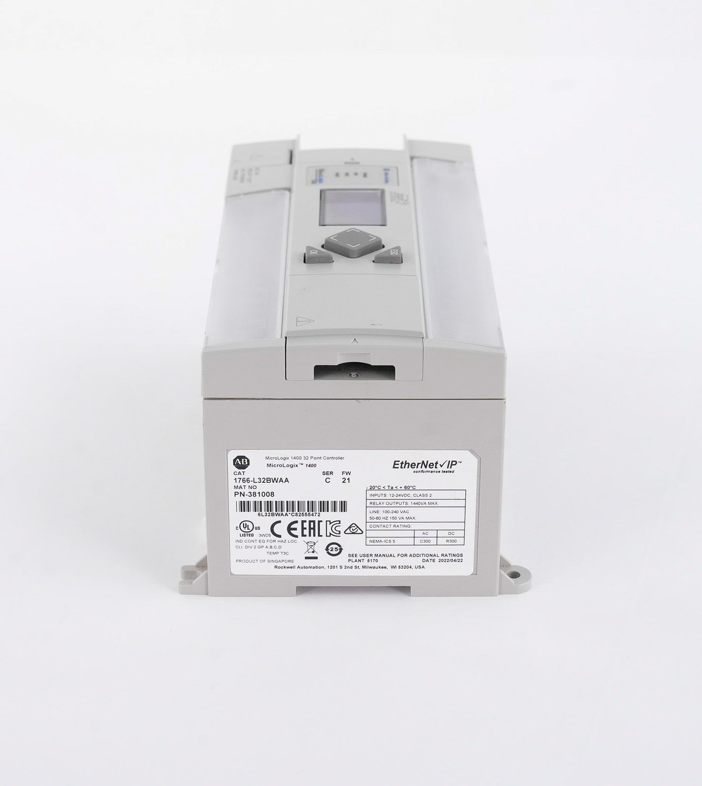Allen Bradley 1766-L32BWAA /C MicroLogix 1400 32-Point Controller - Open Box