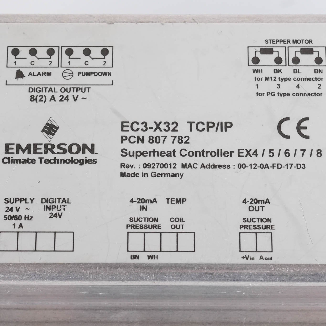 Emerson EC3-X32 Superheat Controller EX4/5/6/7/8 807 782 TCP/IP 24VAC 1A 50/60H