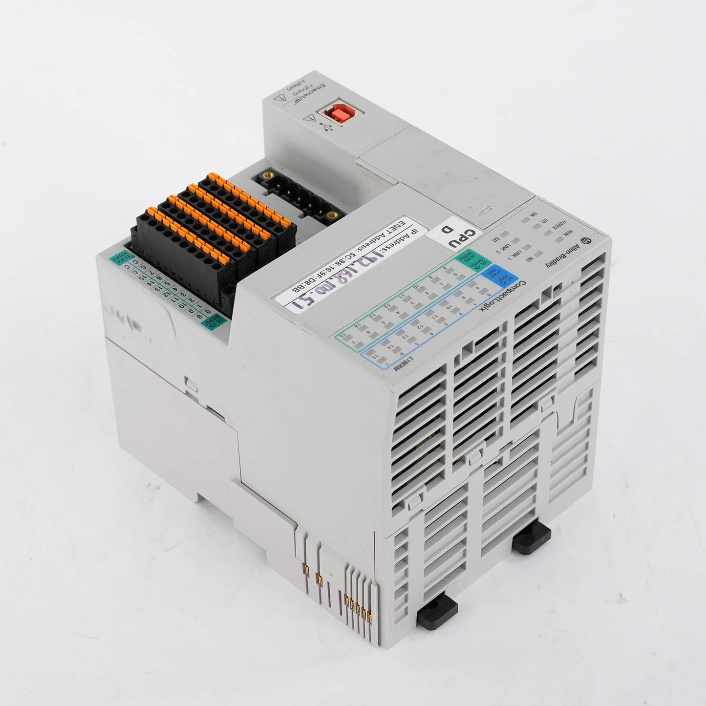 Allen Bradley 1769-L18ERM-BB1B Ser B CompactLogix 0.5MB (retake pictures)