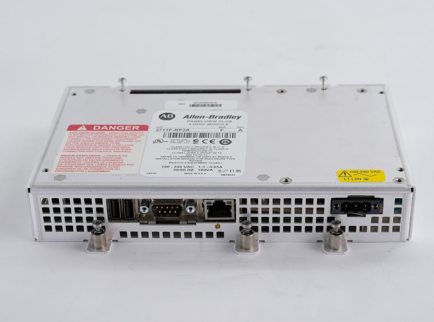 Allen Bradley 2711P-RP2A /F Rev A PanelView Plus Logic Module 2711PRP2A