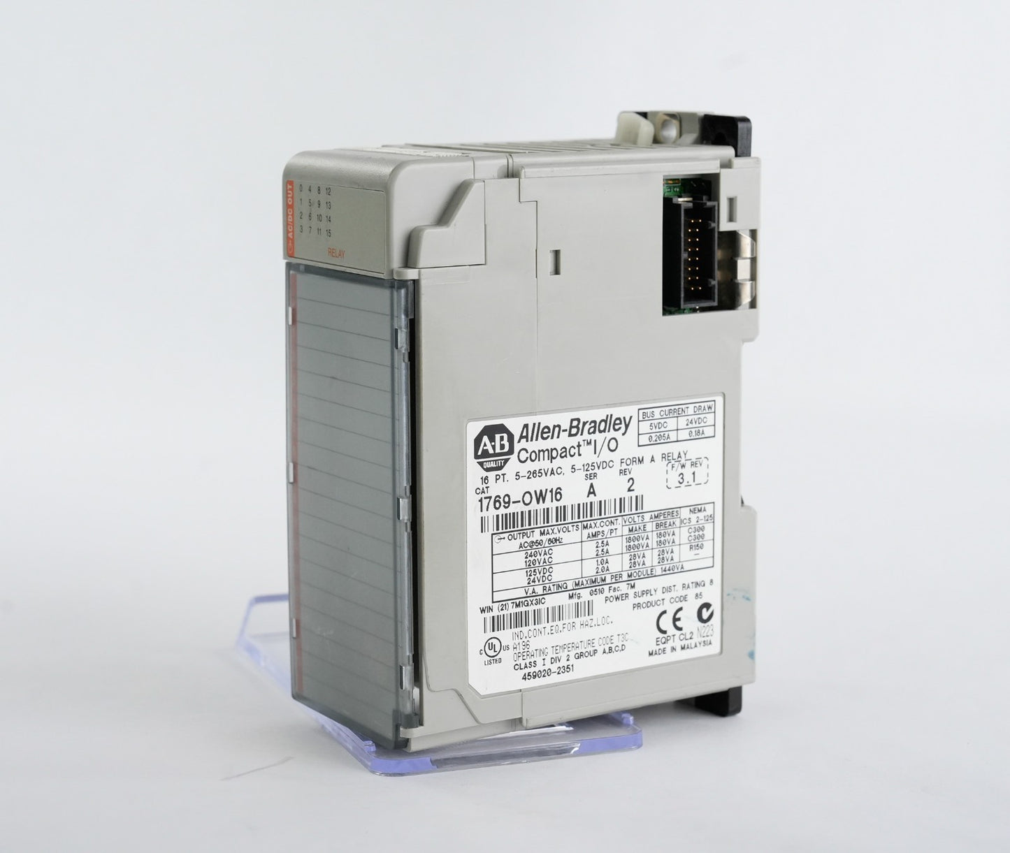 Allen Bradley 1769-OW16 /A Rev 2 Compact I/O 16 Point I/O Module 1769OW16