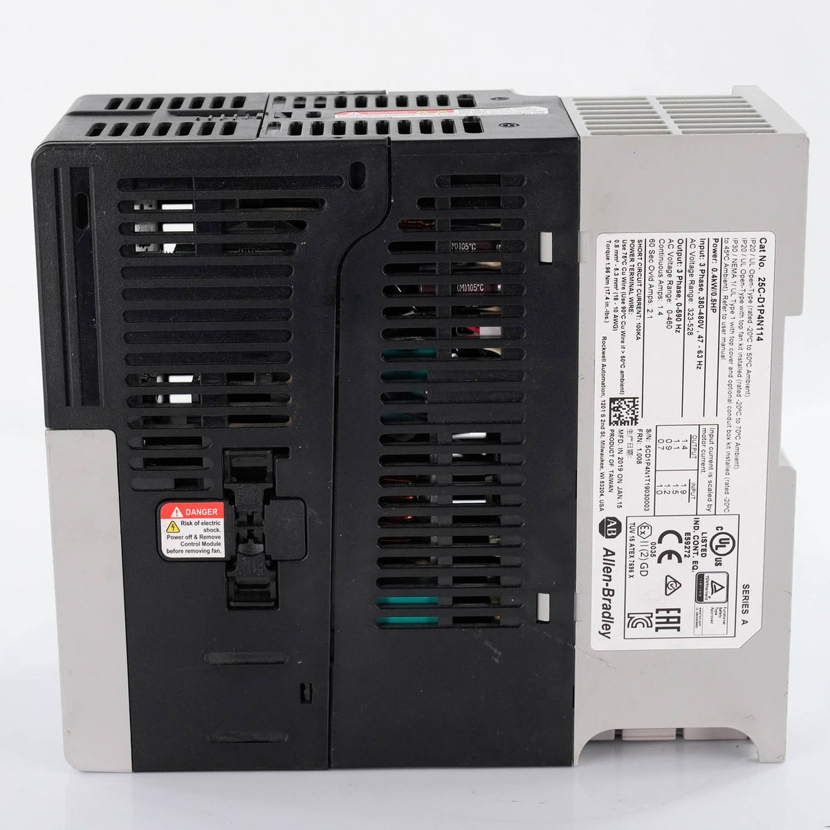 Allen Bradley 25C-D1P4N114 PowerFlex 527 AC Drive 480V 3PH 0.5HP 0.4kW