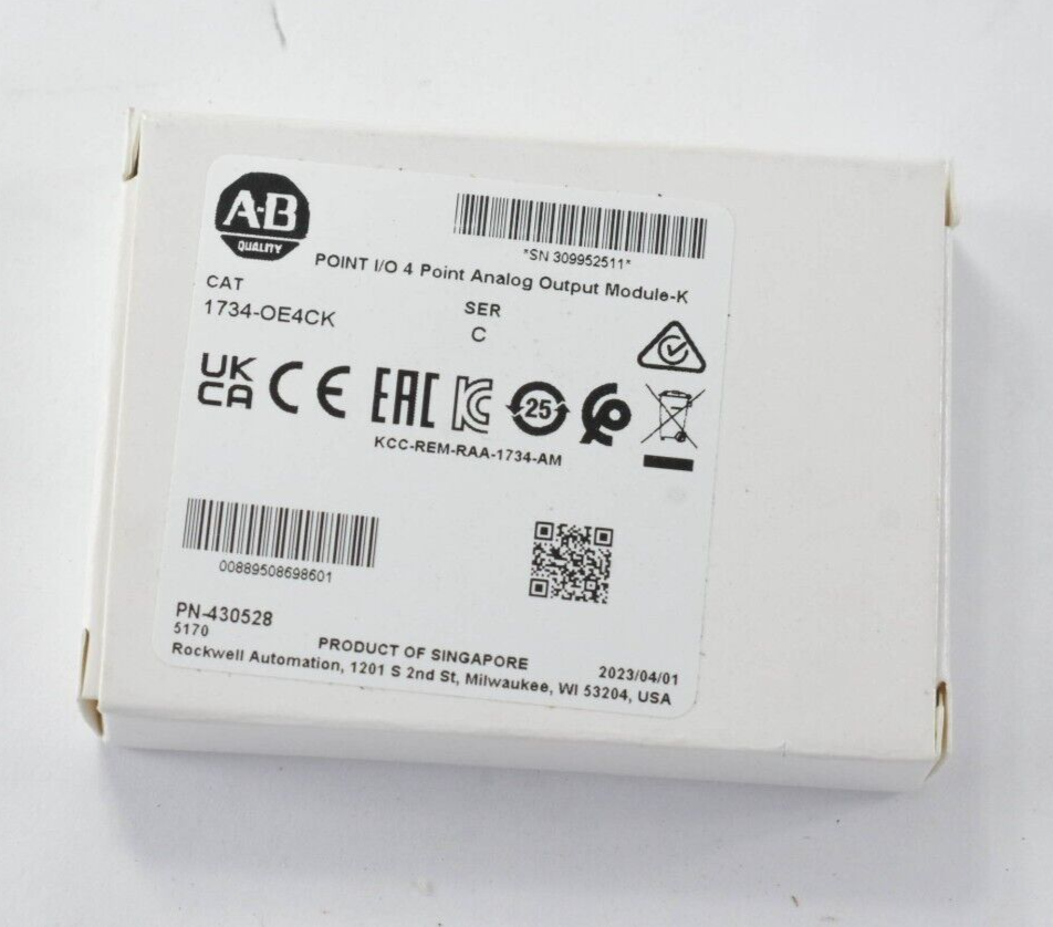 2023 Allen Bradley 1734-OE4CK Ser C Point I/O 4 Point Analog Output Module 0E4CK