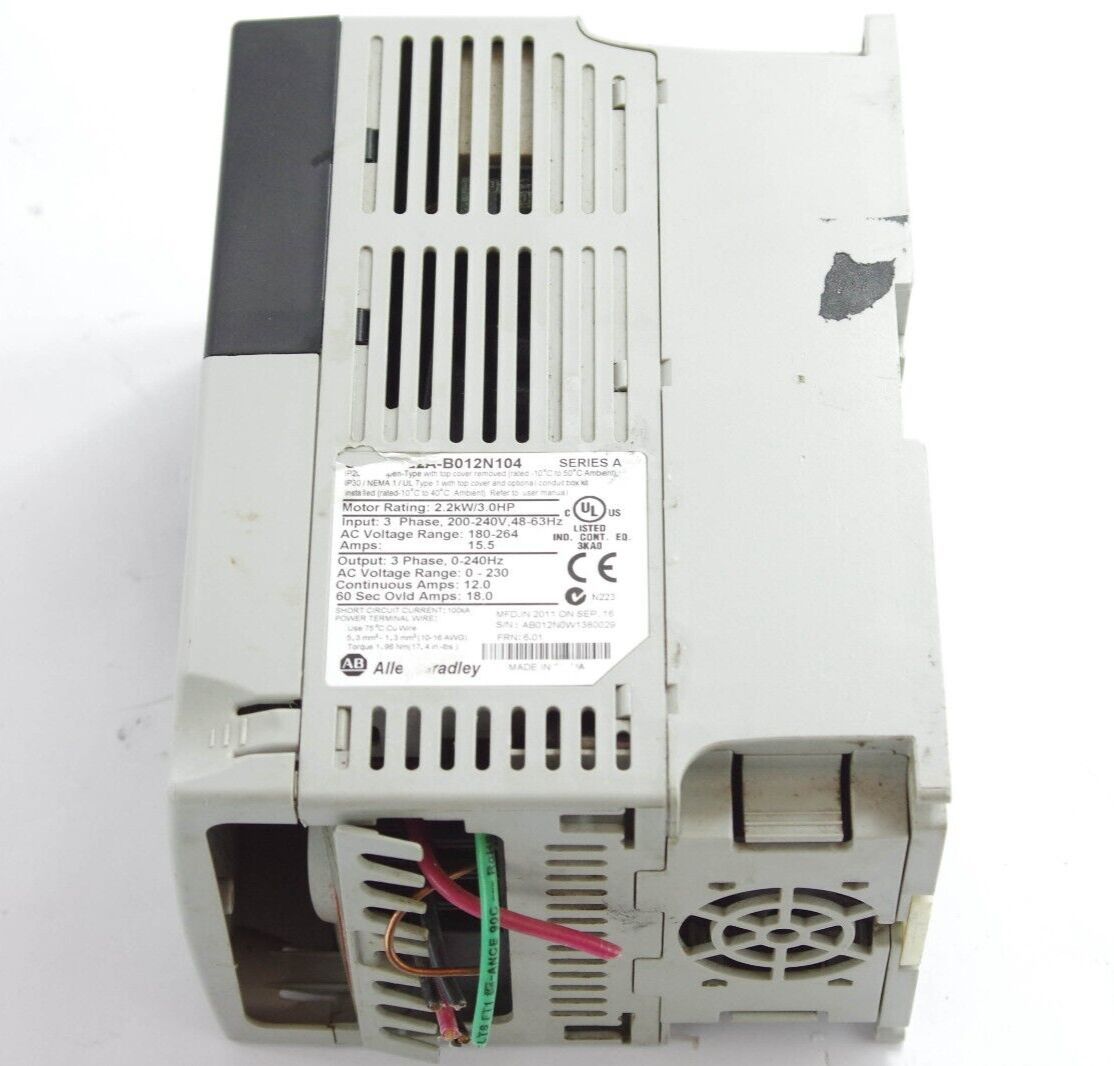 Allen Bradley 22A-B012N104 / 22AB012N104  PowerFlex 4 AC Drive 2.2kW/3.0HP 15.5A