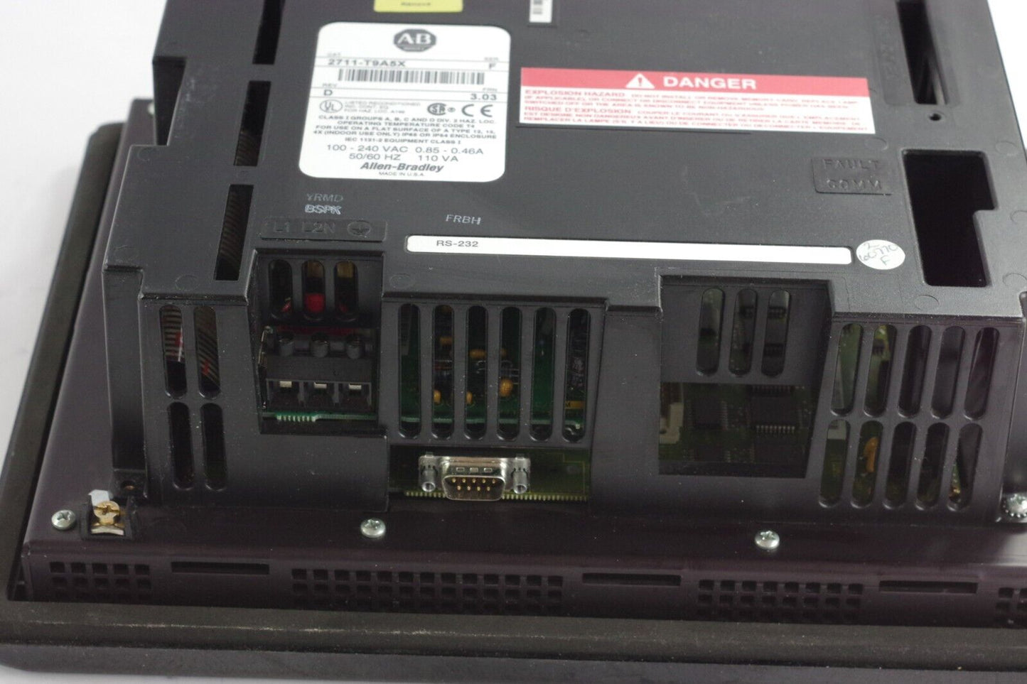 Allen Bradley 2711-T9A5 / 2711-T9A5X Ser F Rev D Panelview 900 Terminal