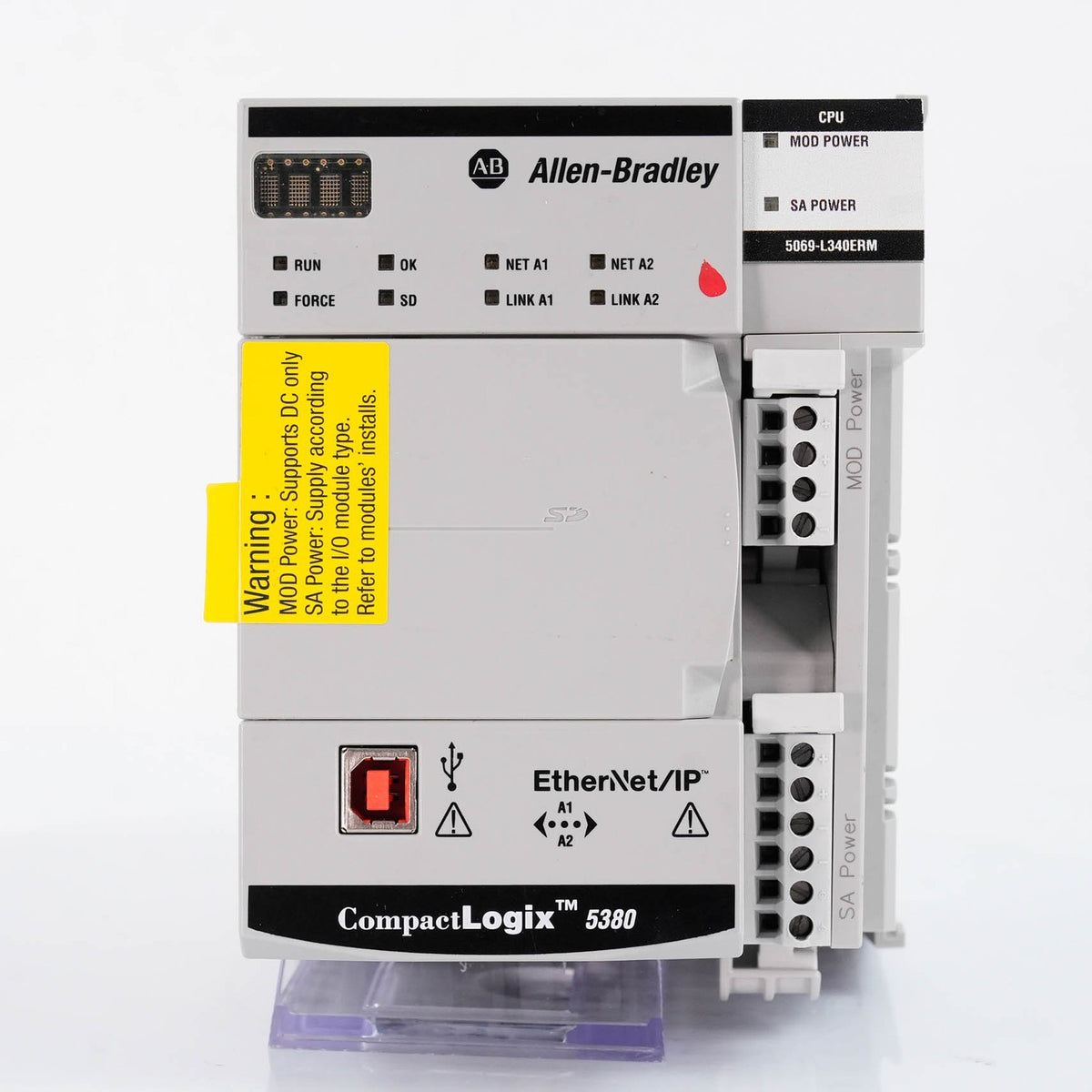 Allen Bradley 5069-L340ERM /A CompactLogix 5380 Controller 4MB 5069L340ERM 24VDC