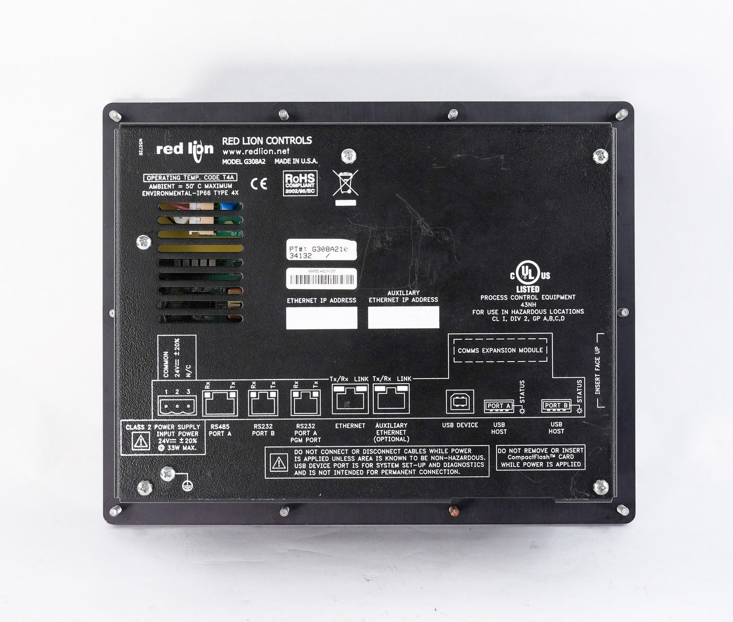 Red Lion Controls G308A210 G308A HMI Operator Interface 8.4" TFT Display Panel
