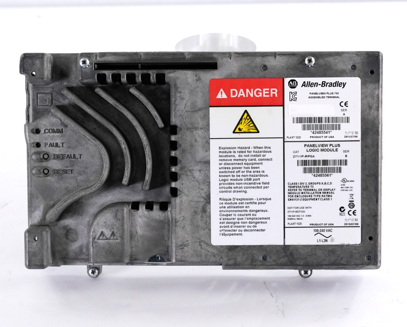 Allen Bradley 2711P-RP8A /B PanelView Plus Logic Module 2711PRP8A Series B + WTY
