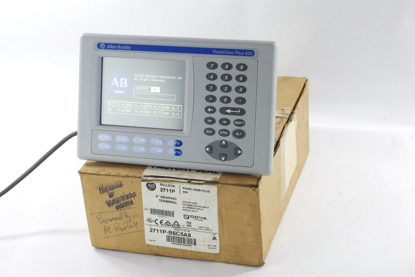 Allen Bradley 2711P-B6C5A8 Ser A Panelview Plus 600 - Open Box Surplus