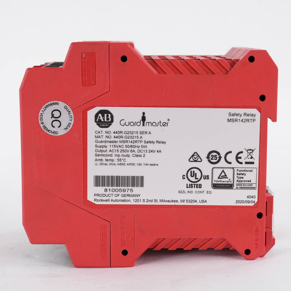 Allen Bradley 440R-G23215 Ser A MSR142RTP Guardmaster Minotaur Safety Relay