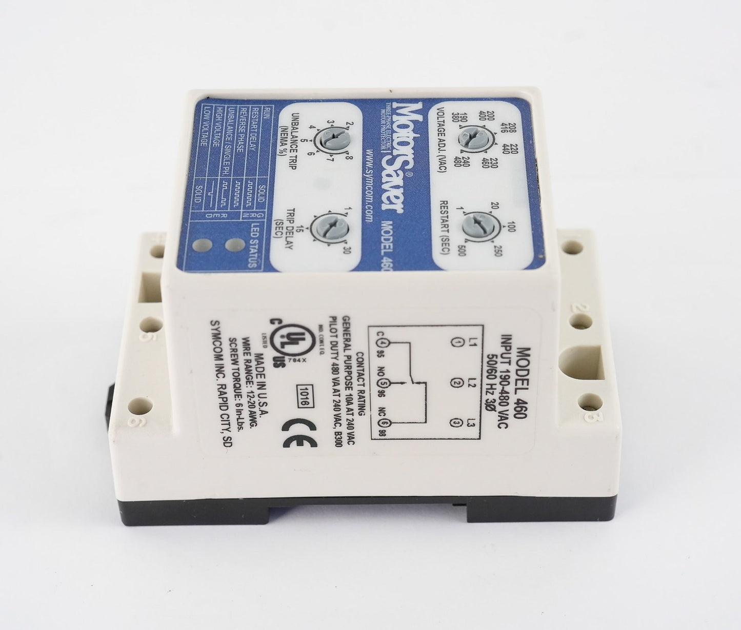 Motor Saver Model 460 Electric Motor Protector 190-480VAC 50/60Hz