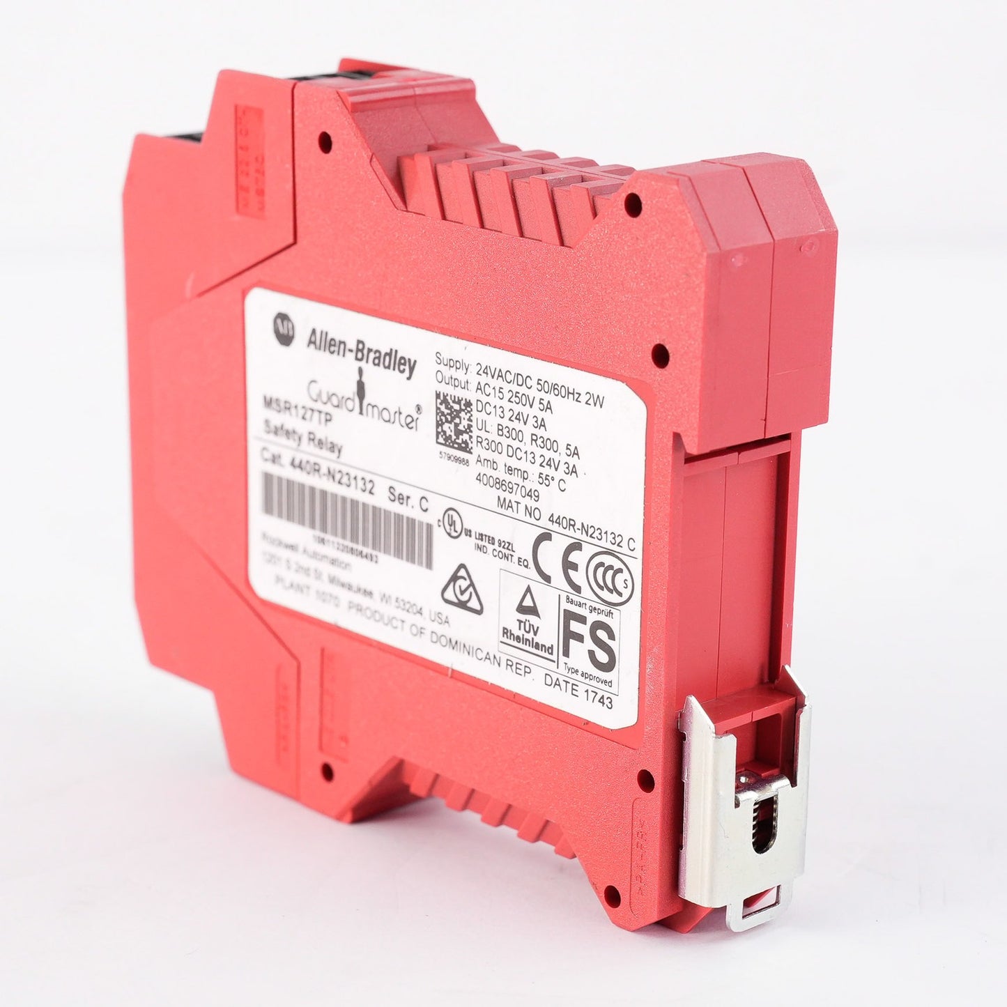 Allen Bradley 440R-N23132 /C Guardmaster MSR127TP Safety Relay 440RN23132