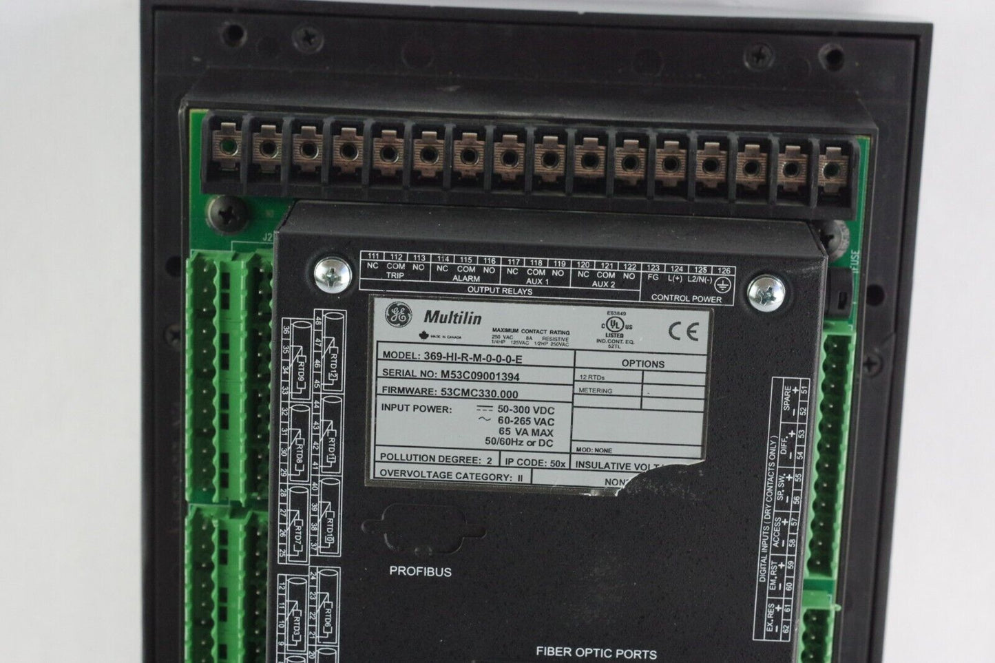 General Electric GE 369-HI-R-M-0-0-0-E Motor Management Relay Multilin 369