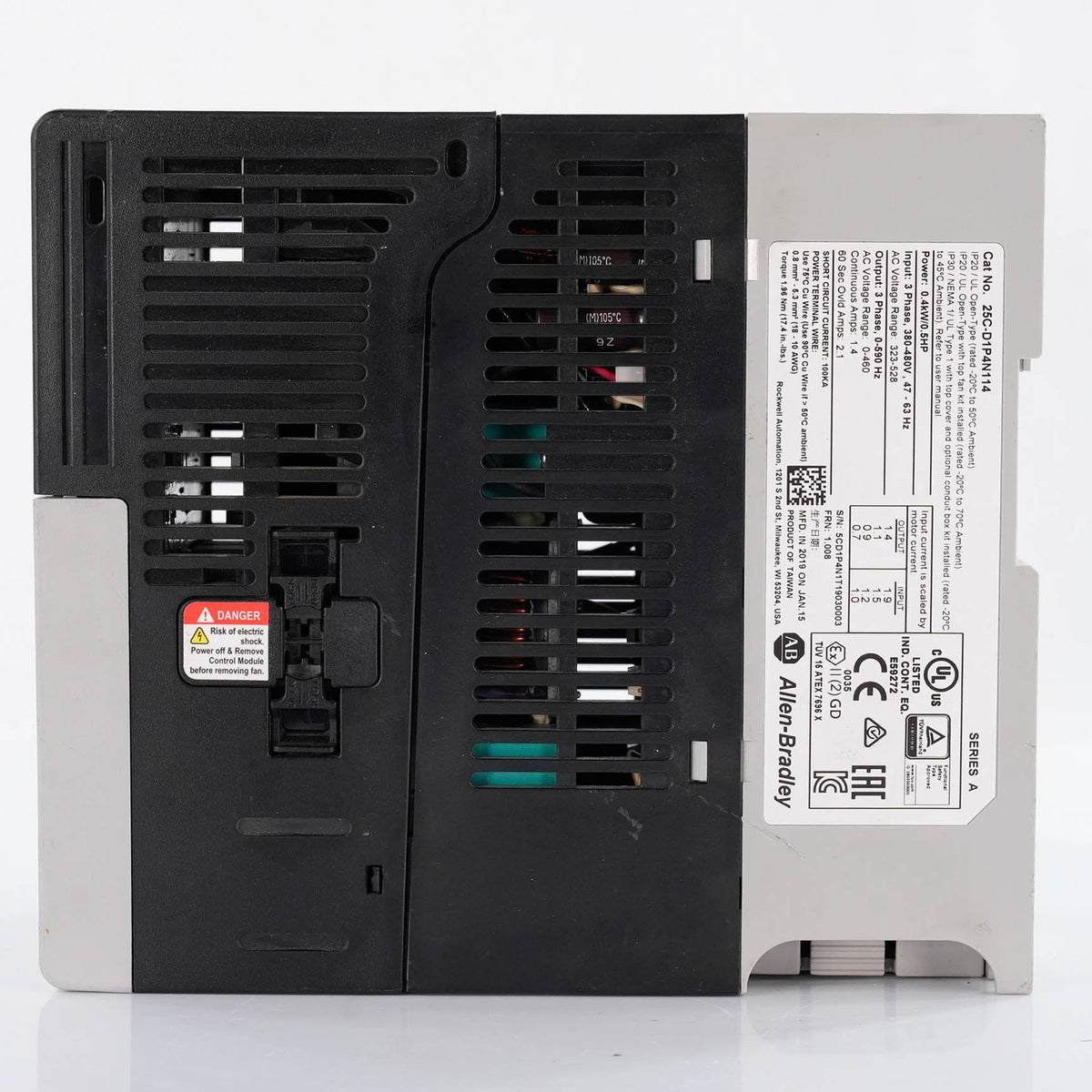 Allen Bradley 25C-D1P4N114 PowerFlex 527 AC Drive 480V 3PH 0.5HP 0.4kW