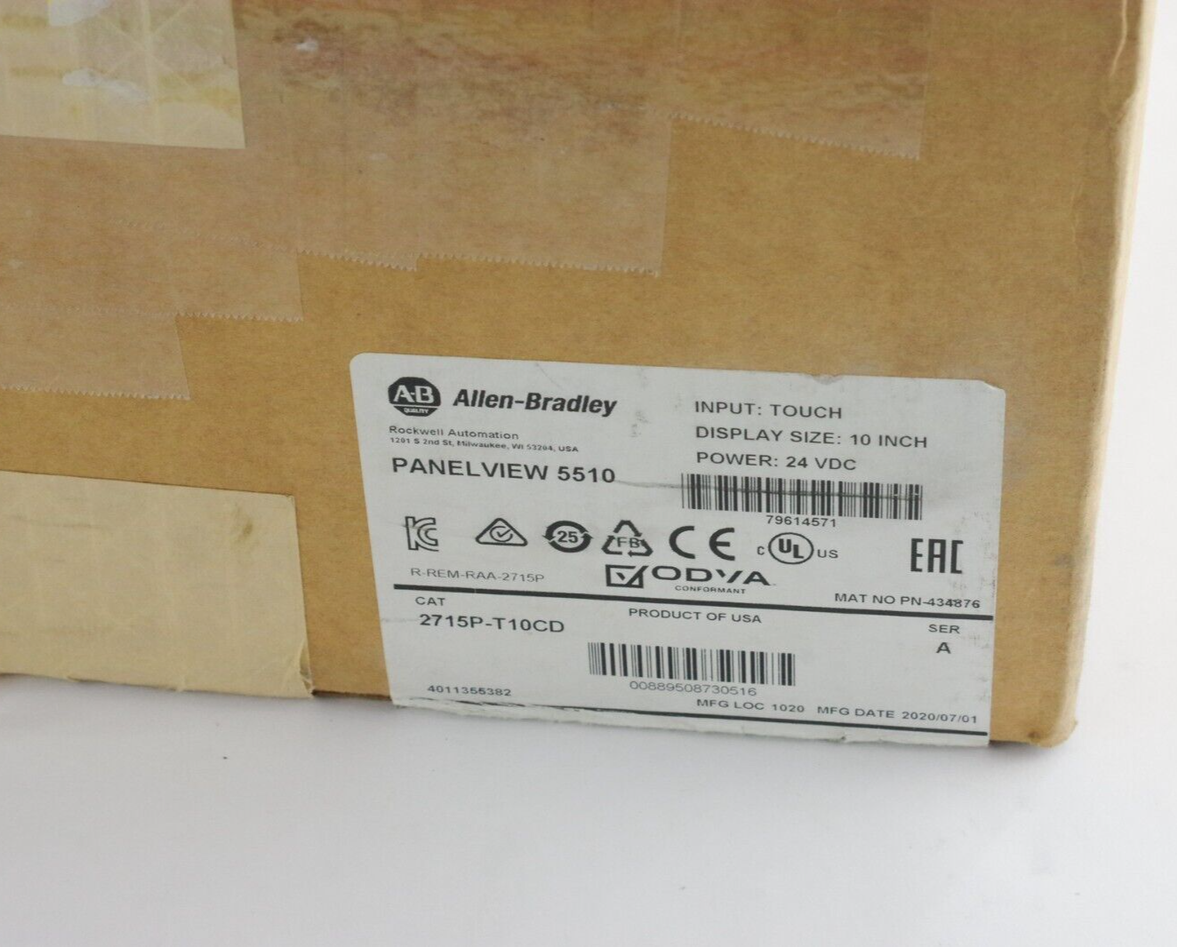 Allen Bradley 2715P-T10CD Ser A Panelview 5510 - Refurbished + Box