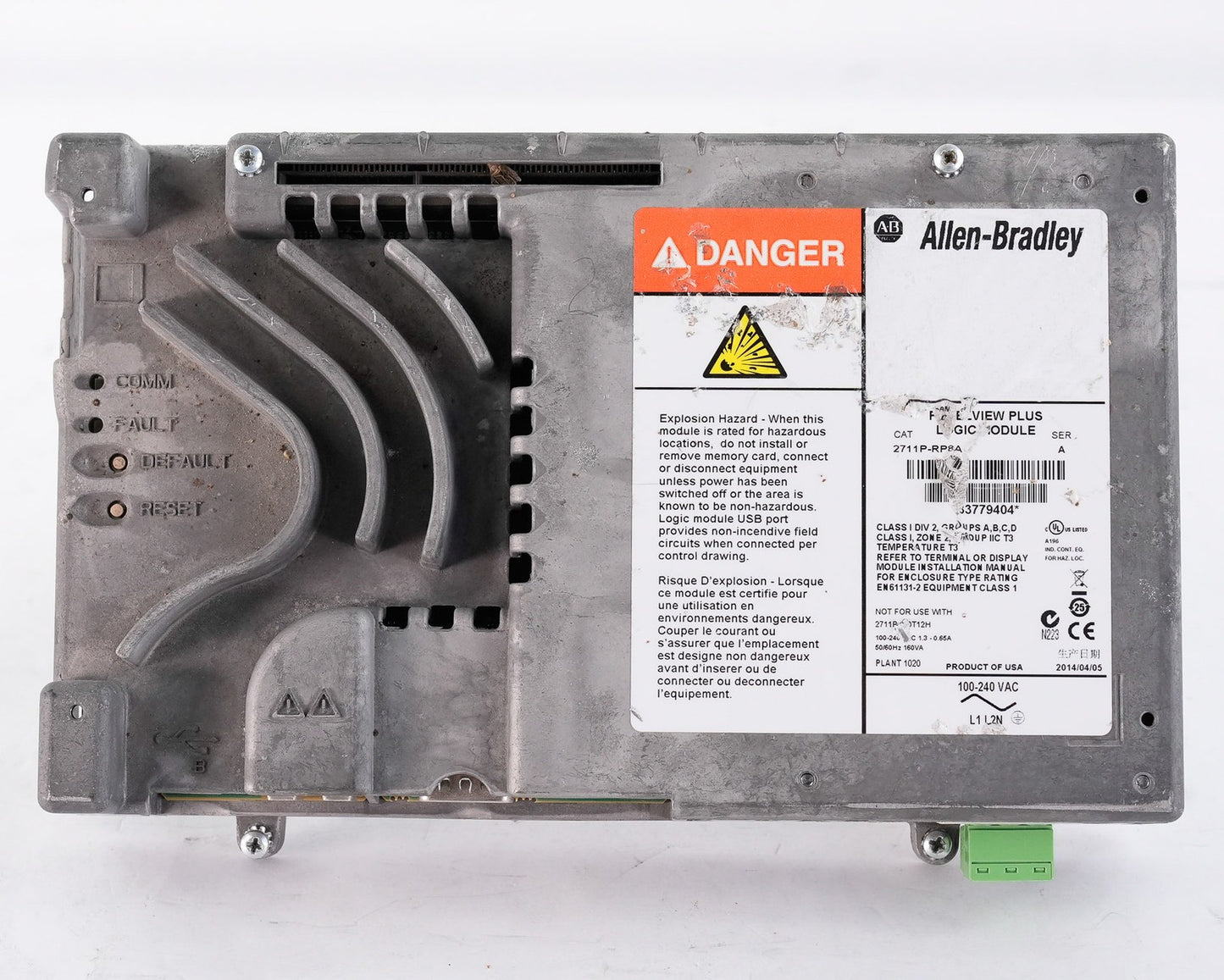 Allen Bradley 2711P-RP8A /A PanelView Plus Logic Module 2711PRP8A 120V